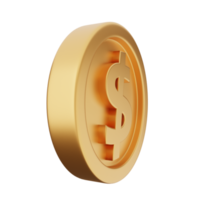 3d coin gold dollar silver bronze png