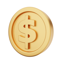 3d coin gold dollar silver bronze png