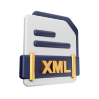 3d het dossier xml formaat icoon png