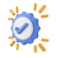 3d verification check validate icon png