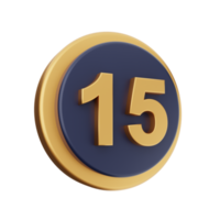 3d number icon illustration png