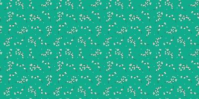 Easter spring seamless pattern with willow twigs vector