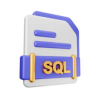 3d file SQL format icon png