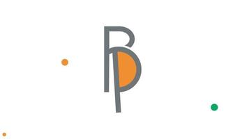 Alphabet letters Initials Monogram logo BP, PB, B and P vector