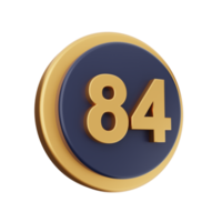 3d number icon illustration png