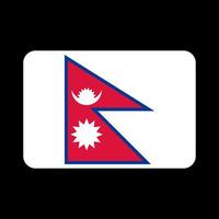 Nepal flag, official colors and proportion. Vector illustration.