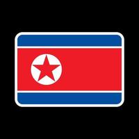 bandera de corea del norte, colores oficiales y proporción. ilustración vectorial vector