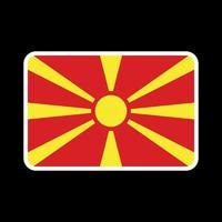 bandera de macedonia del norte, colores oficiales y proporción. ilustración vectorial vector