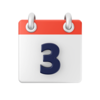 3d calendar date day schedule event icon illustration png