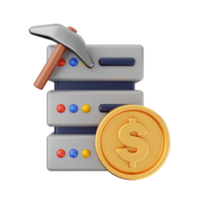 3d money dollar coin icon illustration png