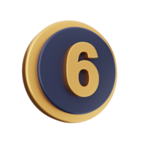 3d number icon illustration png