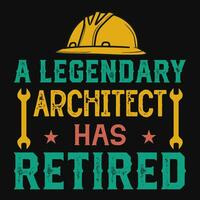 Legendary architect tshirt design vector