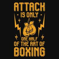 Boxing or fighting typographic graphics tshirt design vector