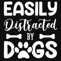 perros tipográfico camiseta diseño vector