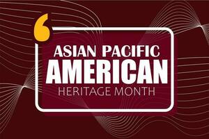 asiático Pacífico americano patrimonio mes. celebrado en mayo. vector
