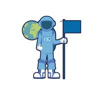 blue astronout 6 vector