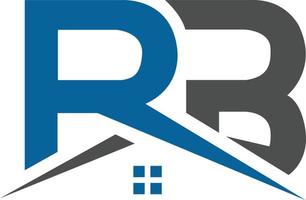 rb corredor de bienes raíces logo vector