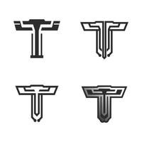 letter T logo image and font T design graphic  vector