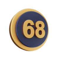 3d number icon illustration png