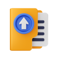 3d folder file icon illustration png