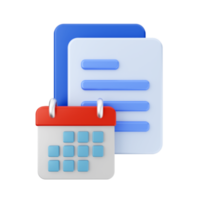 3d file folder schedule icon illustration png