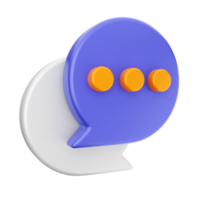 3d chat chatting icon png