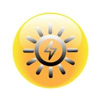Illustration Vector Graphic of Solar Energy icon botton
