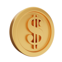 3d mynt dollar guld png