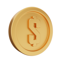 3d Münze Dollar Gold png