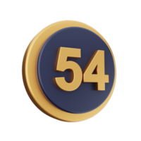 3d number icon illustration png