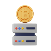 3d bitcoin criptomoneda icono ilustración png