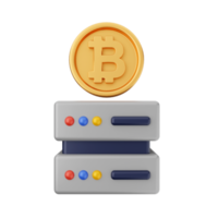 3d bitcoin cryptocurrency icon illustration png