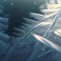 Frost close up. AI render. photo