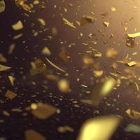 Gold classic confetti. AI render photo