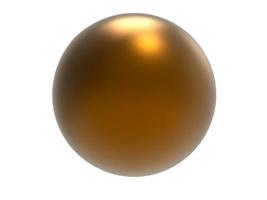 Brown metal sphere. 3D render. photo