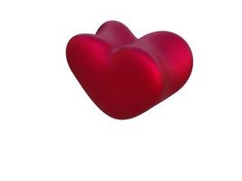 Lovely red heart. 3d render photo