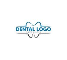 Dental text based logo design on white background, Vector illustration.