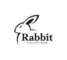 Rabbit text based logo design on white background, Vector illustration.