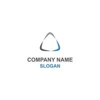 Triple colored boomerang, form a triangle shape logo. vector