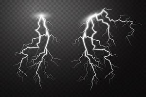 Thunderstorm with lightning. vector
