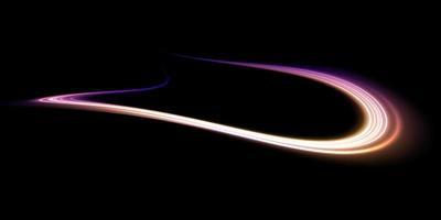 Shining lines. Glowing Trail Wave Vector Light Effect. Vector illustration