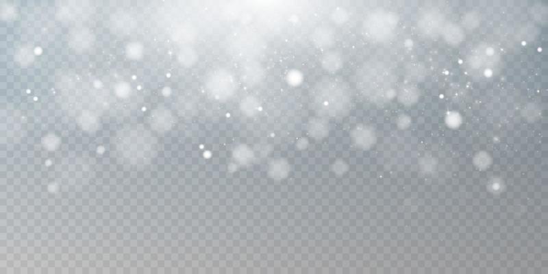 Light abstract glowing bokeh lights. Light bokeh effect isolated on transparent background. Christmas background from shining dust. Christmas concept flare sparkle.