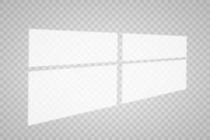 Transparent overlay windows and blinds shadow. Realistic light effect of shadows and natural lighting. vector