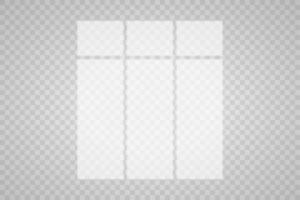 Transparent overlay windows and blinds shadow. Realistic light effect of shadows and natural lighting. vector