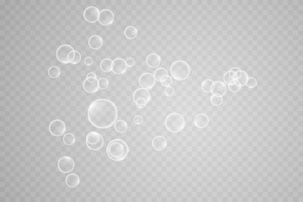 Colorful soap bubbles. Isolated, transparent, realistic soap bubbles.