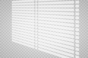 Transparent overlay windows and blinds shadow. Realistic light effect of shadows and natural lighting. vector