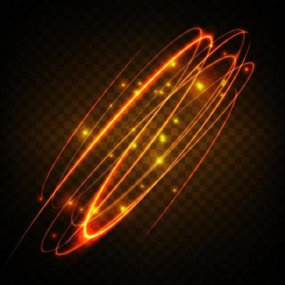 Shining lines. Glowing Trail Wave Vector Light Effect. Vector illustration