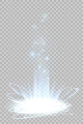 Blue magic portal. Futuristic teleport. light effect.