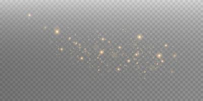 Light abstract golden glowing bokeh lights. Light bokeh effect. Christmas background from shining dust. Christmas concept flare sparkle. vector