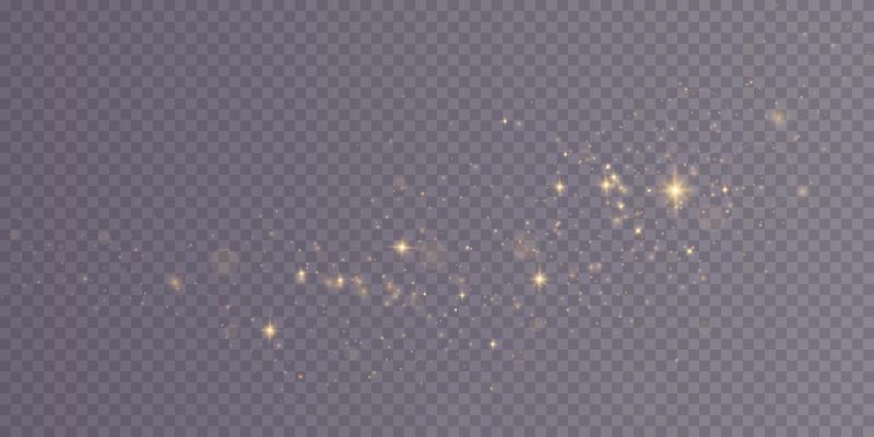 Light abstract golden glowing bokeh lights. Light bokeh effect. Christmas background from shining dust. Christmas concept flare sparkle.